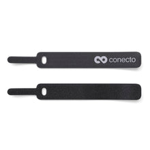 Carica l'immagine nel visualizzatore di Gallery, Conecto 30 Pezzi di Fascette per Cavi in Velcro Riutilizzabili per la Gestione dei Cavi - Nero