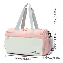 Carica l&#39;immagine nel visualizzatore di Gallery, ZIOSINM Borsone Palestra Donna Uomo 35L Piccola Borsa Palestra con Scomparto per Scarpe, Borsone da Viaggio Weekender, Borsa Sportivacon Maniglia per Trasporto e Deposito per Tappetino Yoga (rosa)