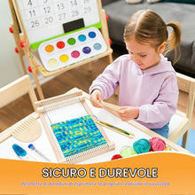 Carica l'immagine nel visualizzatore di Gallery, TEBOKHAD Telar per Bambini, Telaio di Legno per Bambini Dai 4 Ai 12 Anni, Telaio per Lavori Manuali, Set Telar Fai Da Te