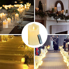 Carica l'immagine nel visualizzatore di Gallery, Candele LED 2 pezzi Candela con Fiamma Tremolante Ricaricabili a Telecomando Funzione Timer Realizzato in Paraffina con 