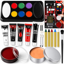 Carica l'immagine nel visualizzatore di Gallery, Trucchi Halloween Sangue Finto Kit, Trucco Halloween Viso Makeup Face Paint