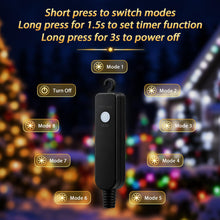 Carica l'immagine nel visualizzatore di Gallery, Luci Albero di Natale, 20+3M 200LED Luci Natale Esterno Batteria 1200mAh