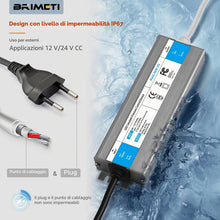 Carica l'immagine nel visualizzatore di Gallery, BRIMETI Trasformatore LED 220 24V 100W Esterno Alimentatore Driver IP67 Impermeabile Adattatore AC 220V a DC 24V 4.16A T