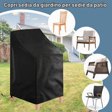 Carica l'immagine nel visualizzatore di Gallery, 2 Pezzi Copertura Sedie Esterno Impermeabile, 64x64x70/120 cm