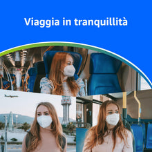 Carica l'immagine nel visualizzatore di Gallery, ADESTE – 50 Mascherine FFP2 Bianche Certificate CE, Filiera controllata, anallergiche, con elastici comodi e resistenti.
