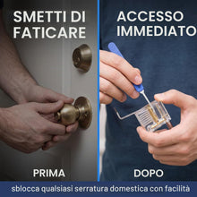 Carica l'immagine nel visualizzatore di Gallery, GXGM 17 Pezzi grimaldello Set, Grimaldelli Professionali, Chiave Universale per Lucchetti e Kit Apertura Completo, Lockp