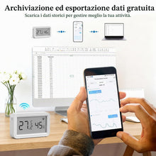 Carica l'immagine nel visualizzatore di Gallery, Termometro Ambiente Interno, Igrometro Umidità Casa WiFi, Con Smart Alert, Archiviazione dei dati, Termoigrometro per ca