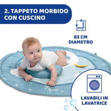 Carica l&#39;immagine nel visualizzatore di Gallery, Chicco Palestrina dei Colori Azzurra 3in1, Palestrina Neonato Multifunzione Elettronica con Tappeto Neonato, Proiettore Stelle, Luce Notturna Removibile e Melodie Rilassanti - Giochi Neonato 0+ Mesi