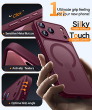 Carica l'immagine nel visualizzatore di Gallery, CANSHN Magnetica Cover per iPhone 18 Pro,Rosso Ciliegia