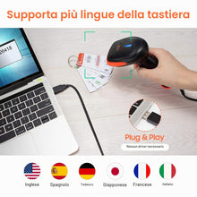 Carica l'immagine nel visualizzatore di Gallery, Tera 1500C Lettore di Codici a Barre USB Cablato 1D, Scanner CCD
