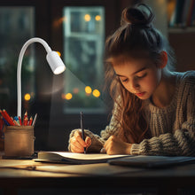 Carica l'immagine nel visualizzatore di Gallery, da LIGHT Lampada da lettura a morsetto, lampada da scrivania a LED, morsetto con 3 temperature di colore, dimmerabile, l