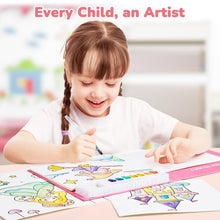 Carica l'immagine nel visualizzatore di Gallery, JoyCat album da colorare per bambini, set di pittura ad acquerello per bambini dai 3-5 ai 4-8 anni,attività di disegno artistico e artigianale, regalo di compleanno per ragazzi e ragazze