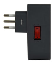 Carica l'immagine nel visualizzatore di Gallery, Electraline 71949 Adattatore Doppio Salvaspazio due Posti frontali P40 polivalenti (10/16A + Schuko tedesca), Spina picc