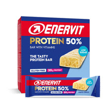 Carica l'immagine nel visualizzatore di Gallery, Enervit, Protein Bar 50% White Choco, Barrette Proteiche, 20g di Proteine, Low Sugar, con Vitamina D e B6, Gusto Cioccol