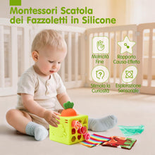 Carica l'immagine nel visualizzatore di Gallery, hahaland Giochi Neonato 6 Mesi, Scatola Fazzoletti Silicone Montessori
