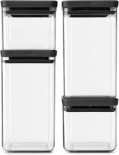Carica l'immagine nel visualizzatore di Gallery, Brabantia Tasty+ Contenitori per Alimenti Impilabili, Dark Grey, Set da 4
