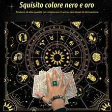 Carica l'immagine nel visualizzatore di Gallery, Tappeto Divinatorio e Sacchetto - Tovaglia per Carte Oracoli e Tarocchi - Panno d'Altare per Praticare Cartomanzia e Pen
