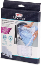 Carica l'immagine nel visualizzatore di Gallery, Domopak Living Set 4 Sacchetti Salvabucato, Reti per Lavatrice con Cerniera, 50x70/35x50/30x40 (2pcs) cm, Bianco