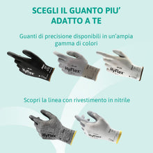 Carica l'immagine nel visualizzatore di Gallery, Ansell HyFlex 11-800 Guanti da Lavoro Professionali, Rivestimento in Nitrile Resistente all'Abrasione, Protezione Profes