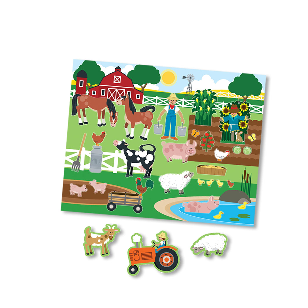 Melissa & Doug | Libro adesivi attacca e stacca bambini | Album stickers animali fattoria, dinosauri, animali marini, savana | Giochi da viaggio creativi per bambini e bambine dai 3 anni in sù