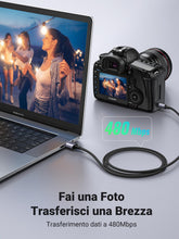 Carica l'immagine nel visualizzatore di Gallery, UGREEN Cavo USB A 2.0 a Mini B di Nylon Maschio (1M)