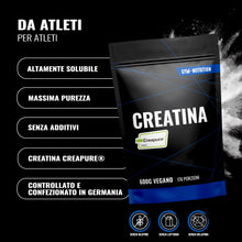 Carica l'immagine nel visualizzatore di Gallery, Creatina Creapure® in Polvere – 600 g (176 porzioni) – Creatina Monoidrata