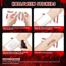 Carica l'immagine nel visualizzatore di Gallery, Trucchi Halloween Make Up Kit con Sangue Finto Lavabile e Cera Cicatrici