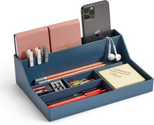 Carica l'immagine nel visualizzatore di Gallery, Miquelrius - Vassoio organizer da scrivania, Organizer da scrivania con grande capacità, Dimensioni 250 x 175 x 72 mm, Design compatto e resistente, Ideale per ufficio e documenti, Blu