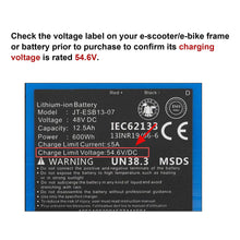 Carica l'immagine nel visualizzatore di Gallery, Labtec Caricabatteria 54,6 V 48V 2 A per Batteria al Litio da 48 V 2 A 13 S per Batteria Monopattino Elettrico Bici Elet