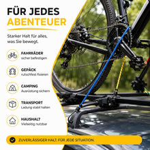 Carica l'immagine nel visualizzatore di Gallery, Set di 10 espansori multiuso con ganci e tendicinghie extra forti per campeggio, auto e bicicletta, cinghie di tensione 