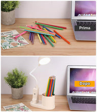 Carica l'immagine nel visualizzatore di Gallery, Lampada da Scrivania a LED per Bambini, Lampada da Tavolo 3 Luminosità Dimmerabile, Lampada da Lettura con Portapenne e 
