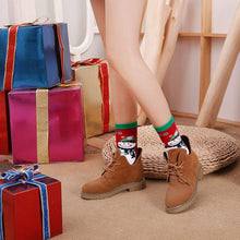 Carica l'immagine nel visualizzatore di Gallery, ZAKASA Calze Natalizie Donna Fantasia: Calzini Divertenti In Cotone, Regalo Invernali Termici Colorate, Vacanza Babbo Natale Deer Stampa 5 Paia EU 35-42 Natale-C