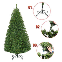 Carica l'immagine nel visualizzatore di Gallery, COSTWAY Albero di Natale 120/150/180/210 cm, Albero di Natale con Luci Incorporate 11 Modalità di Illuminazione, 300/600/1000/1570 Rami e Base in Metallo, Perfetta per Casa e Negozio (150cm)