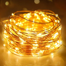 Carica l'immagine nel visualizzatore di Gallery, litogo Piccola catena di luci a batteria con timer, 2 m, 20 LED, filo di rame, per feste, Natale, Halloween, matrimonio,