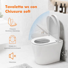 Carica l'immagine nel visualizzatore di Gallery, Ibergrif M41001 Sedile WC D Forma Chiusura Ammortizzata Bianco