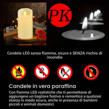 Carica l'immagine nel visualizzatore di Gallery, Lonkenn Candele LED ricaricabili Pack 2 - USB effetto fiamma telecomando, decorazione matrimonio Natale, dimmerabile-15 