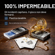 Carica l'immagine nel visualizzatore di Gallery, 2 giochi di carte da gioco professionali 100% plastica Texas Holdem Poker (1 x rosso/1 x blu) | 54 monete per gioco, inc