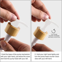 Carica l'immagine nel visualizzatore di Gallery, Confezione da 2 dispenser di sapone da cucina bianco per cucina bagno mani e piatti set dispenser di sapone in vetro con pompa vassoio in legno per piano di lavoro lavanderia shampoo lozione