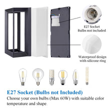 Carica l'immagine nel visualizzatore di Gallery, Klighten Applique da Parete E27 Esterno Interno, Max 60W, Luci da Parete Impermeabile IP65 Lampade da Parete Moderno per