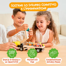 Carica l'immagine nel visualizzatore di Gallery, Nene Toys Camion in Legno con Gru Magnetica per Bambini dai 2 Anni