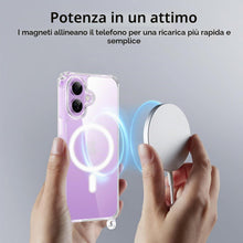 Carica l'immagine nel visualizzatore di Gallery, Magnetica Trasparente Cover per iPhone 17 con Cordino, Compatibile con Magsafe, Trasparente Ultra Sottile Silicone TPU A