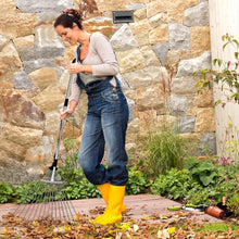 Carica l'immagine nel visualizzatore di Gallery, Rastrello Foglie con Manico,215,Rastrello Foglie acciaio,Scopa da Giardino per Foglie Rastrello con Manico,Rastrello per