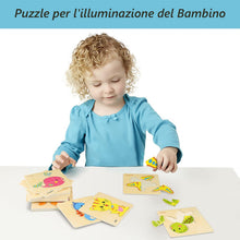 Carica l'immagine nel visualizzatore di Gallery, GOLDGE 16 Pezzi Giocattoli Bambini Animali da Puzzle di Legno, Giochi Bambina 1 Anno 2 3 4 Anni Educativo Pattern Blocchi Regalo per Ragazzo Ragazza