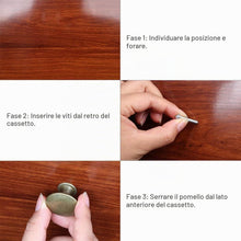 Carica l'immagine nel visualizzatore di Gallery, 15 Pomello per Mobili Vintage Bronzo, 30mm Maniglie Rotonde Antiche, Pomello Metallo per Cassetto a Fungo, Manico Rotond