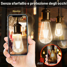 Carica l'immagine nel visualizzatore di Gallery, Lampadine LED Edison 8W,Luce Bianco Neutro 4000K, Lampadina Vintage E27, Dimmerabile, 1100LM, ST64 Trasparente luce natu
