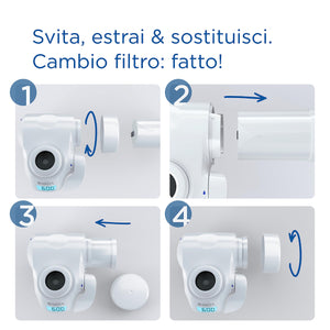 BRITA Filtro acqua rubinetto ON TAP V-MF (600L) - Riduce cloro, PFAS, 99,99% di batteri, microparticelle e metalli - per acqua buona e sicura da bere