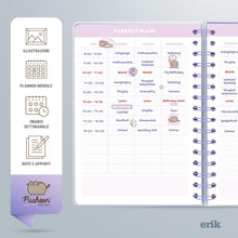 Carica l&#39;immagine nel visualizzatore di Gallery, Grupo Erik: Diario Scuola 2024 2025 Pusheen, Agenda settimanale A5 12 mesi, 14,8x21 cm, Diario Pusheen 2024 2025, Agenda Pusheen 2024 2025, Cancelleria Kawaii