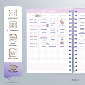 Grupo Erik: Diario Scuola 2024 2025 Pusheen, Agenda settimanale A5 12 mesi, 14,8x21 cm, Diario Pusheen 2024 2025, Agenda Pusheen 2024 2025, Cancelleria Kawaii