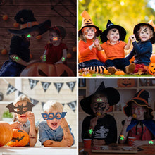 Carica l'immagine nel visualizzatore di Gallery, ACWOO Tatuaggi Temporanei per Bambini, 10 Fogli Luminosi Halloween Tatuaggi Set, Halloween Impermeabile Temporaneo Tattoos per Compleanno Regalo Festa di Halloween Cosplay Decorazioni
