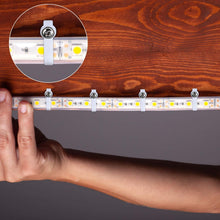 Carica l'immagine nel visualizzatore di Gallery, 200 Pezzi Clip di Montaggio per Strisce Luminose Clip di Fissaggio per Strisce LED,con 200 viti incluse per Strisce Led 